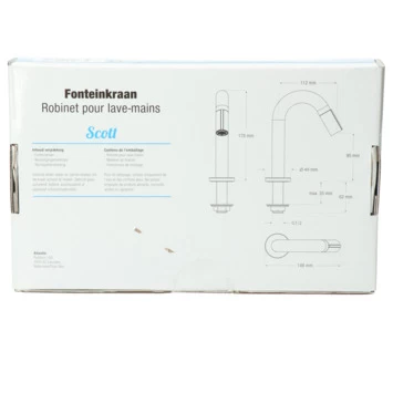 Atlantic Fonteinkraan Scott Met Draaiknop Zwart - Afbeelding 11