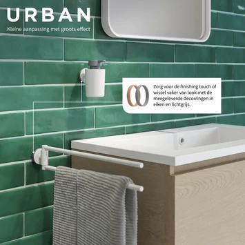 Tiger Handdoekhouder Urban 2-Armig Wit - Afbeelding 8