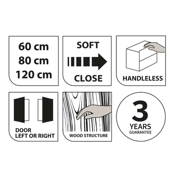 TIGER S-line Spiegelkast 80 Chalet Eik - Afbeelding 8