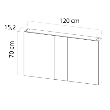 TIGER S-line Spiegelkast 120 Naturel Eik - Afbeelding 7