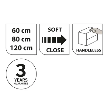 Tiger Karlo Badkamermeubelset 80 Cm Chalet Eik Met Wit Houten Wasblad En Glanzend Witte Keramische Waskom - Afbeelding 8