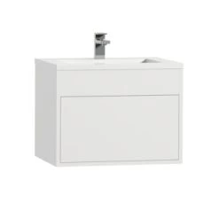 Tiger Helsinki Badkamermeubel 60 Cm Hoogglans Wit Met Wastafel Polybeton Wit