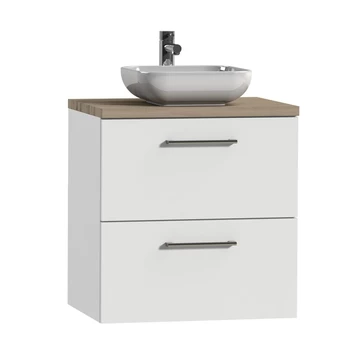 Tiger Badkamermeubel Studio 60cm Hoogglans Wit/witte Waskom Met Ronde Greep - Afbeelding 2