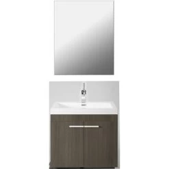 Flow Badkamermeubel Eiken Grijs 60 Cm