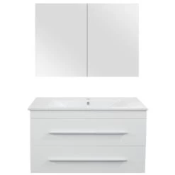 Style Badmeubelset Mat Wit 90 Cm