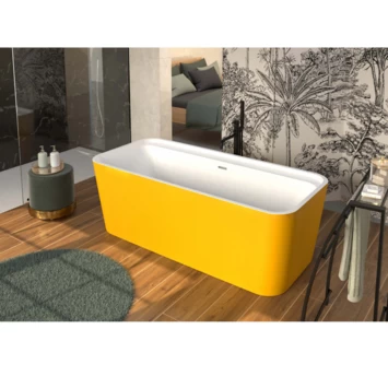 Allibert Bad Kolora Vrijstaand Geel Oker Mat 170x78 Cm - Afbeelding 2