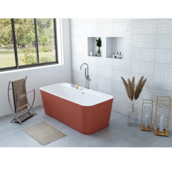 Allibert Bad Kolora Vrijstaand Terracotta Mat 170x78 Cm - Afbeelding 2