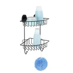 Wenko Vacuumloc Hoekrek Bari Zwart