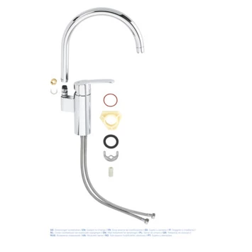 Grohe Keukenkraan Wave Cosmopolitan Met Hendel En C-uitloop Chroom - Afbeelding 3