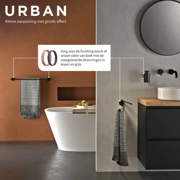 Tiger Handdoekhouder Urban 2-Armig Zwart - Afbeelding 8