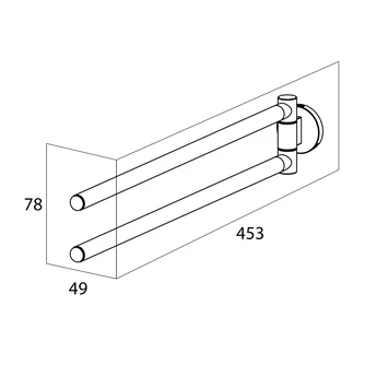 Tiger Handdoekhouder Noon 2-armig Zwart - Afbeelding 4