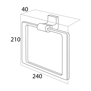 Tiger Handdoekhouder Ontario Chroom - Afbeelding 2