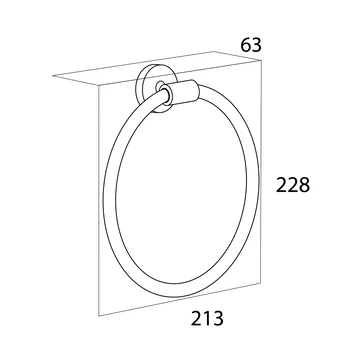 Tiger Handdoekring Boston RVS Glans - Afbeelding 4