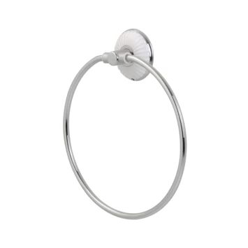 Tiger Ivy Beweegbare Handdoekring Chroom/wit