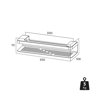 Tiger Caddy Douchemand / Handdoekrek 35 Cm - Afbeelding 3
