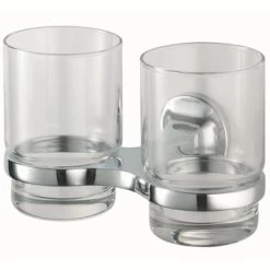 Haceka Dubbele Bekerhouder Aspen Met Bekers Chroom
