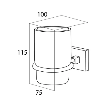 Tiger Bekerhouder Melbourne Hangend Met Beker Chroom - Afbeelding 5