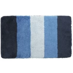 GAMMA Badmat Streep Blauw 90x60 Cm