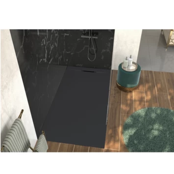 Allibert Douchebak Luna 180x90 Cm Zwart - Afbeelding 2