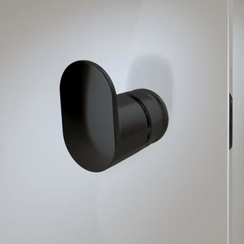 Sealskin Hooked Draaideur In Nis, 90 Cm Breed, 200 Cm Hoog, Mat Zwart - Afbeelding 4