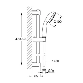 Grohe Doucheset Vitalio Start Met Glijstang 3 Douchestanden - Afbeelding 2