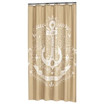 Sealskin Douchegordijn Anchor Polyester 180x200 Cm Zand