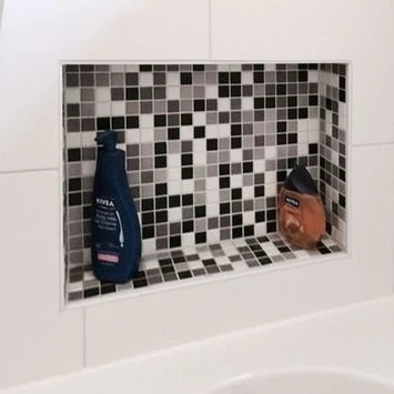 Mozaiek Wit/Zwart/Grijs 30x30cm - Afbeelding 2