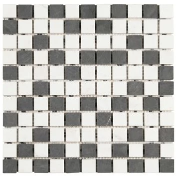 Mozaiek Wit/Zwart/Grijs 30x30cm - Afbeelding 3