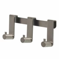 Tiger Douchecabine 3-haak RVS Geborsteld