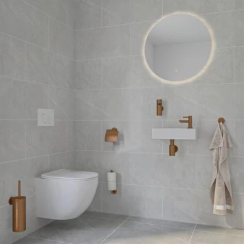 Marho Toiletrolhouder Luxor Met Klep Brons Koper - Afbeelding 3