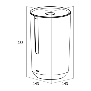 Tiger Reserverolhouder TESS Met Deksel Vrijstaand Blauw/zwart - Afbeelding 6