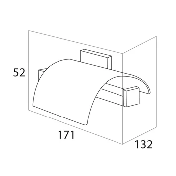 Tiger Toiletrolhouder Items Met Klep RVS - Afbeelding 3