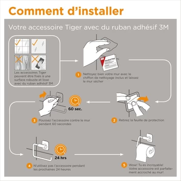 Tiger Toiletrolhouder Colar RVS - Afbeelding 8