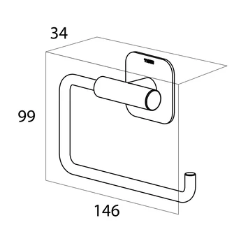 Tiger Toiletrolhouder Colar RVS - Afbeelding 9