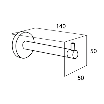 Tiger Reserverolhouder Boston Hangend Chroom - Afbeelding 4