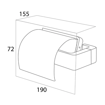 Tiger Toiletrolhouder Ontario Met Klep Chroom - Afbeelding 2