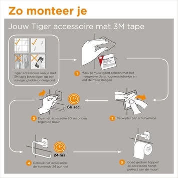 Tiger Toiletborstelhouder Colar Hangend Chroom - Afbeelding 8