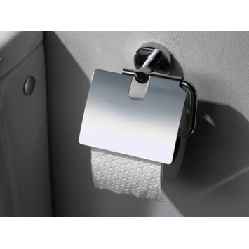 Haceka Toiletrolhouder Kosmos Tec Met Klep Chroom - Afbeelding 2