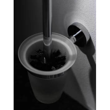 Haceka Toiletborstelhouder Kosmos Tec Hangend Chroom Met Matglazen Pot - Afbeelding 3