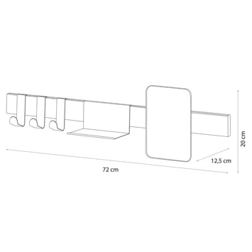 Sealskin Kapstok Met Spiegel Brix Wit - Afbeelding 7