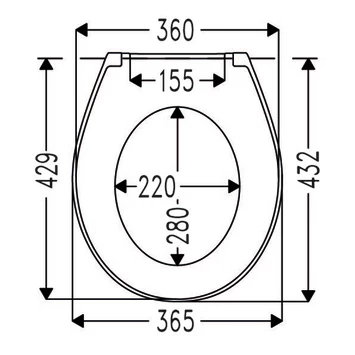 Cedo Mojave Beach Wc Bril Zwart Softclose Duroplast - Afbeelding 3
