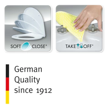 Cedo Mojave Beach Wc Bril Zwart Softclose Duroplast - Afbeelding 5