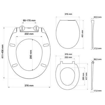 Tiger WC Bril Mason Wit Kunststof Met Softclose - Afbeelding 8