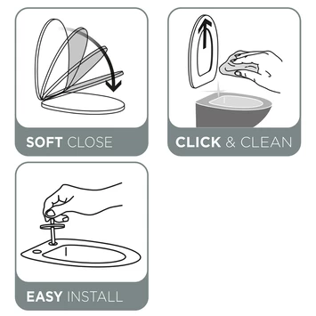 Tiger WC Bril Ventura Zwart Kunststof Met Softclose - Afbeelding 9