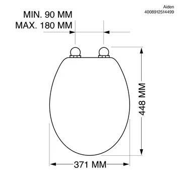 Tiger WC Bril Aiden Zwart Kunststof Met Softclose - Afbeelding 5
