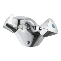 OK Wastafelkraan 2 Knops Ketting Chroom