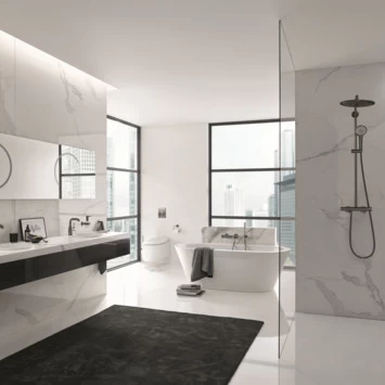 GROHE Wastafelkraan Essence M-size Met Hendel En Waste Hard Graphite - Afbeelding 3